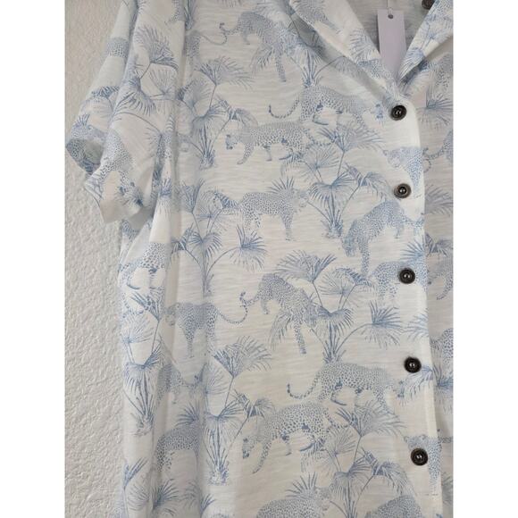 NWT Jane + Delancey Animal Palm Print Button Top Women’s XL Resort Casual Trend - Picture 2 of 8